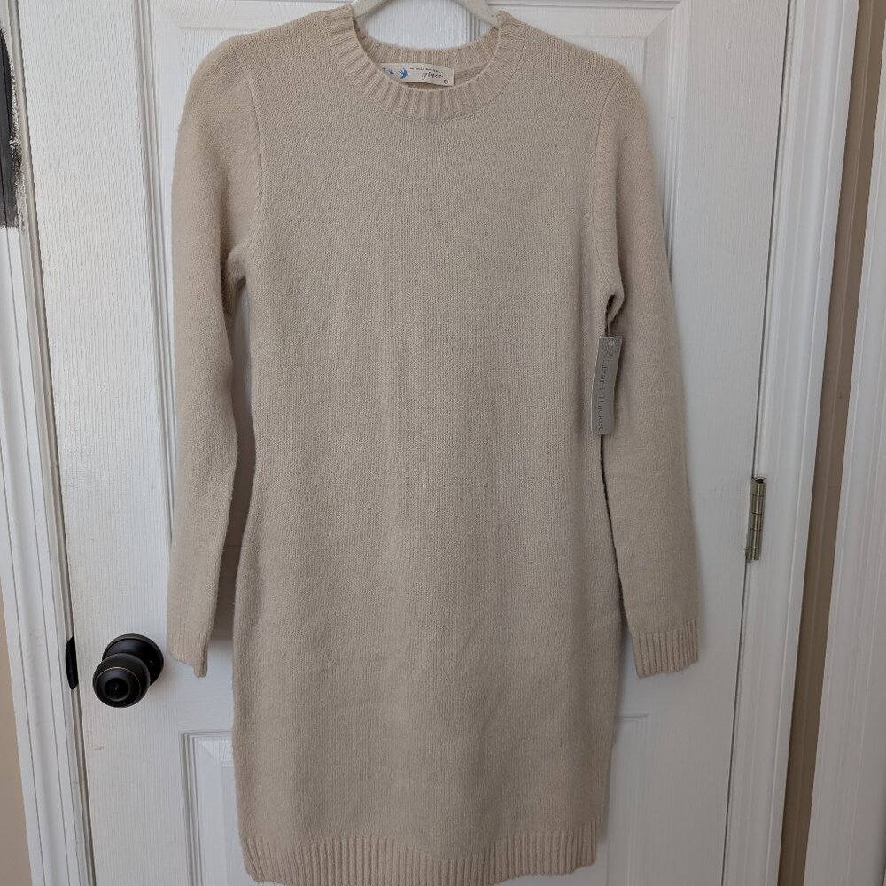NWT Lizard Thicket cream bodycon sweater dress Medium boutique